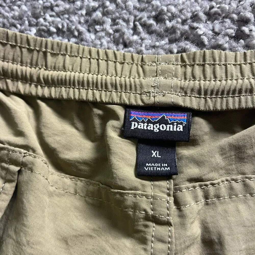 Patagonia Baggies Pants Drawstring Joggers Brown Hiking Mens XL 55210